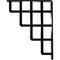 Ekena Millwork Diane Wrought Iron Bracket, (Single center brace), Powder Coated Black 1 1/2"W x 7 1/2"D x 10"H BKTM01X07X10SDI - alternate 2